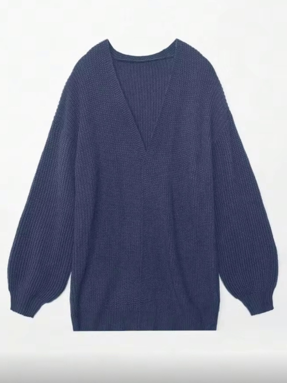 SHEIN | Navy Loose Long Sleeve Knit Cardigan